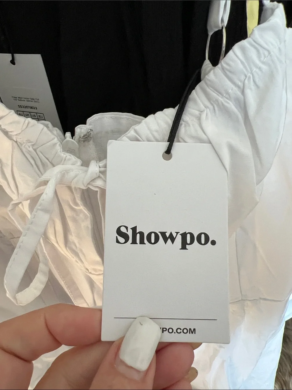 NWT REVOLVE Australia SHOWPO Maiya midi peasant dress side slit white US 6 - Picture 5 of 10